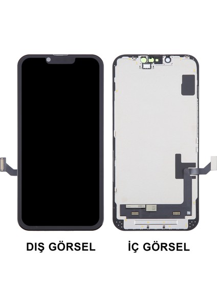 iPhone 14 Uyumlu Glw Fhd Lcd+Dokunmatik+Çıtalı (Siyah) NT-108153