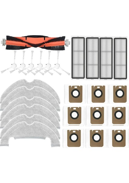 Dreame Bot D10 Plus RLS3D Robot Vakum Süpürge Hepa Filtre Mop Ana Yan Fırça Toz Çanta Yedek Parçaları (Yurt Dışından)