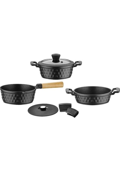Diamond 5 Parça Siyah Midi Set fiyatları