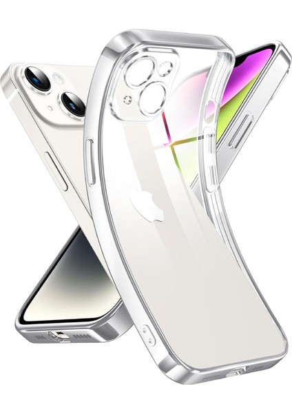 Apple iPhone 15 Kamera Korumalı Şeffaf Silikon Kılıf (Iphone 15)