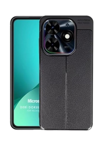 Tecno Spark 20 Pro Kılıf Deri Dokulu Silikon Siyah [spark 20 Pro ile Uyumlu Kılıf - Siyah] modelleri