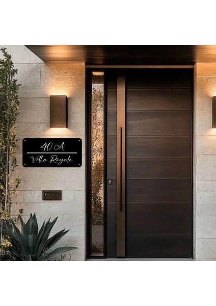 Kişiye Özel Adres Tabelası Metal Tasarım