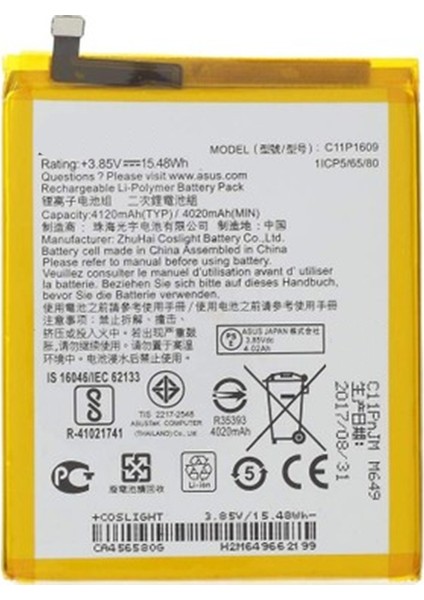 Zenfone 4 A450CG Uyumlu Asus C11P1404 1540 Mah Batarya