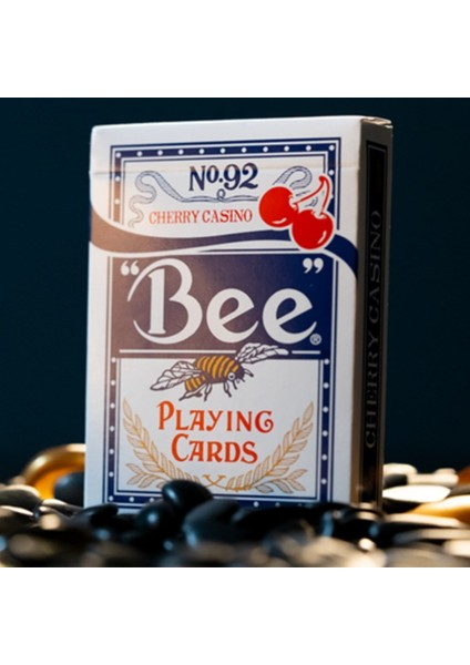 Limited Bee x Cherry Casino Mavi (Blue) Premium Oyun Kağıdı Iskambil Kartları destesi