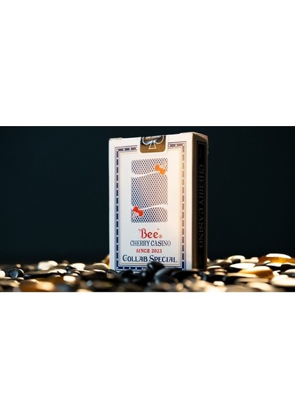 Limited Bee x Cherry Casino Mavi (Blue) Premium Oyun Kağıdı Iskambil Kartları destesi modelleri