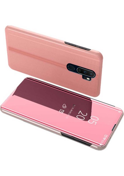 Oppo A5 2020 / A9 2020 Uyumlu Aynalı Kapaklı Lüx Kılıf