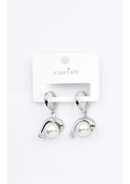 Incili Yunus Küpe - Gümüş