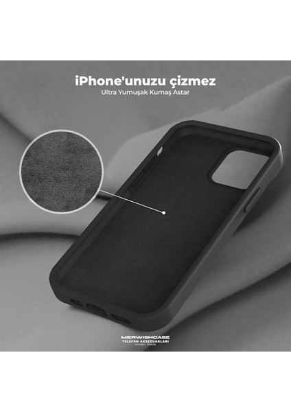 Apple iPhone 14 Plus Uyumlu Özel Ipeksi Dokunuş Hissi Veren Içi Yumuşak Kadife Lansman Silikon Kılıf Kapak (Siyah) modelleri