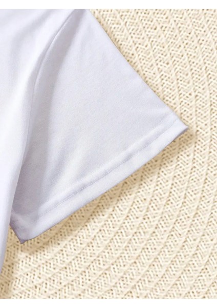 Renkli Makaron Özel Tasarım Baskılı Kadın T-Shirt fırsatları