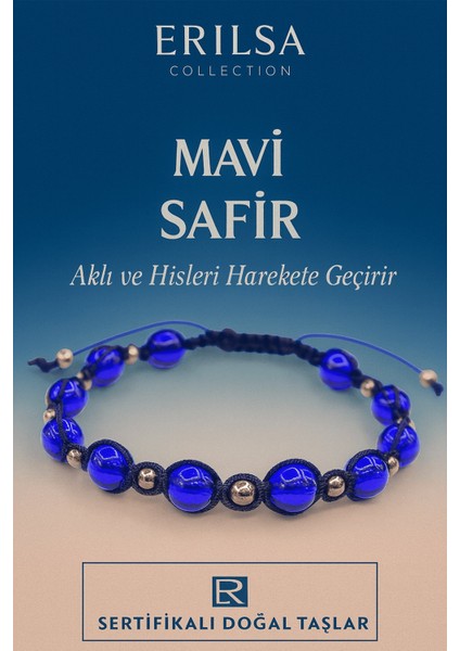 Sertifikalı Mavi Safir Taş Bileklik – Aklı ve Hisleri Harekete Geçiren Enerji Taşı