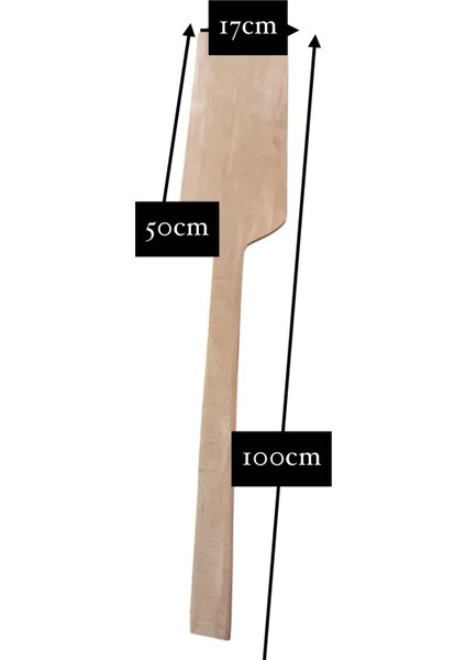 Ahşap Fırın Küreği 17x50x100 cm – Pizza, Pide ve Ekmek İçin Dayanıklı Saplı Kürek – Ev Tipi ve Profesyonel Kullanım