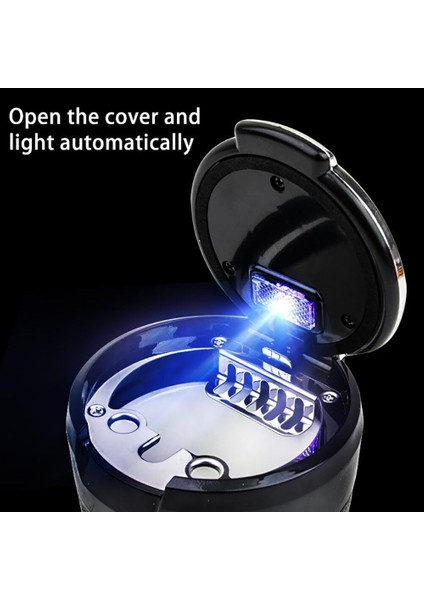 Porselen / Seramik Yanmaz Koku Geçirmez Işıklı Lüx Oto Küllük Dumansız Kapaklı Spor Araç Içi modelleri