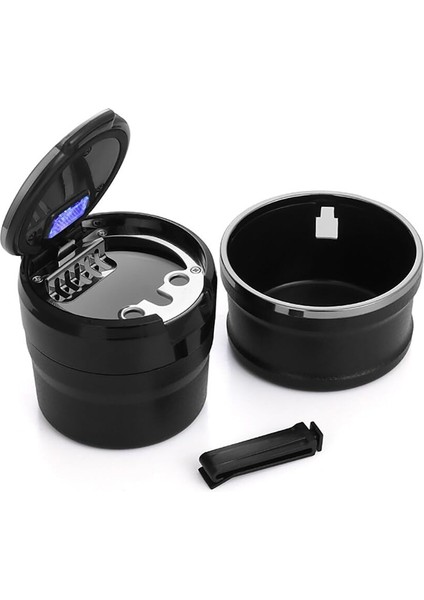 Porselen / Seramik Yanmaz Koku Geçirmez Işıklı Lüx Oto Küllük Dumansız Kapaklı Spor Araç Içi