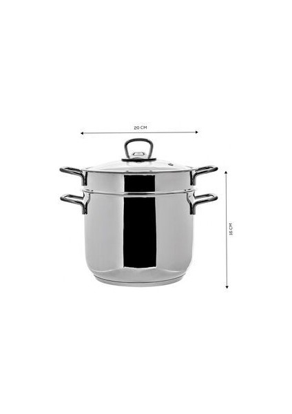 Mutfaksever 20 cm Derin Spagetti Tenceresi - 18/10 CrNi Paslanmaz Çelik, 5 Litre modelleri
