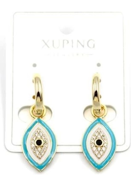 Mineli Nazar Küpe - 14K Altın fiyatları