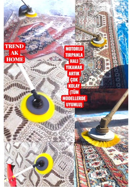 Motorlu Tırpanla ve Matkapla Halı Koltuk Yıkama Fırçası Banyo Lavabo Fayanslar Balkon Mermerler Gibi Birden Fazla Alanda Kullanılabilir fiyatları