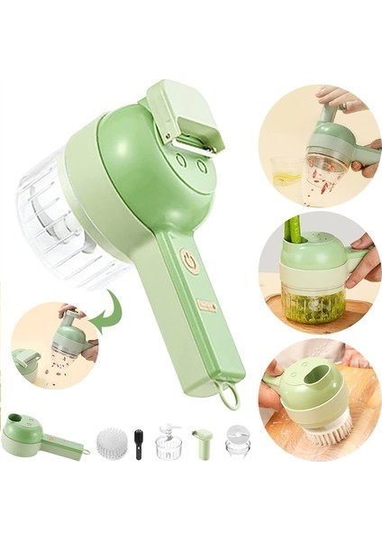 Ybltd 4 In 1 El Elektrikli Sebze Kesici Seti Gatling Sebze Kesici (Yurt Dışından)