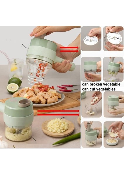 Ybltd 4 In 1 El Elektrikli Sebze Kesici Seti Gatling Sebze Kesici (Yurt Dışından) fırsatları