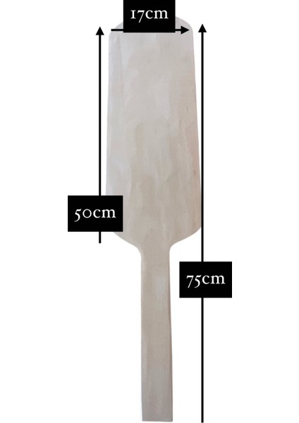 Ahşap Pizza ve Pide Küreği 17x50x75 cm – Uzun Saplı Fırın Küreği