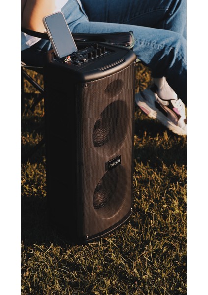 MD-833KP 7.4V3000MAH 30W Bluetooth/usb/tf/fm/led Işıklı Kablolusuz Mikrofonlu Toplantı Anfisi