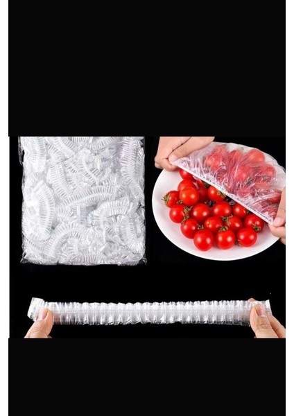 200 Adet Tazelik Koruyucu Tabak Tencere Gıda Bonesi Çok Amaçlı Pratik Kapak Tencere Bonesi