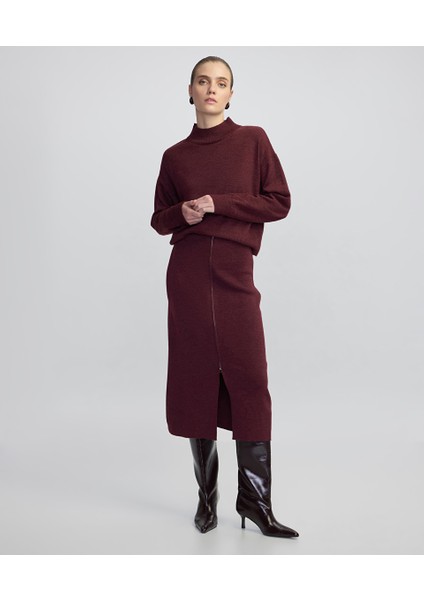 Fermuarlı Triko Etek IW6250004066035