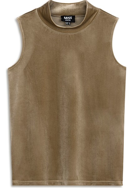 Yüksek Yaka Kadife Bluz IW6250006033014 indirimleri