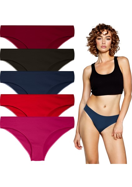 Kadın Pamuklu Basic Hipster Külot, 5'li Paket,konforlu uyku için