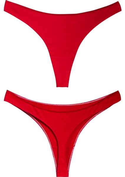 Kadın Pamuklu Basic Tanga Külot, 5'li Paket,konforlu günlük giyim modelleri
