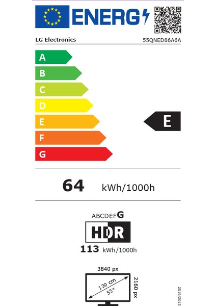 55QNED86A6A 55'' 139 Ekran Uydu Alıcılı 4K Ultra HD Smart webOS QNED TV
