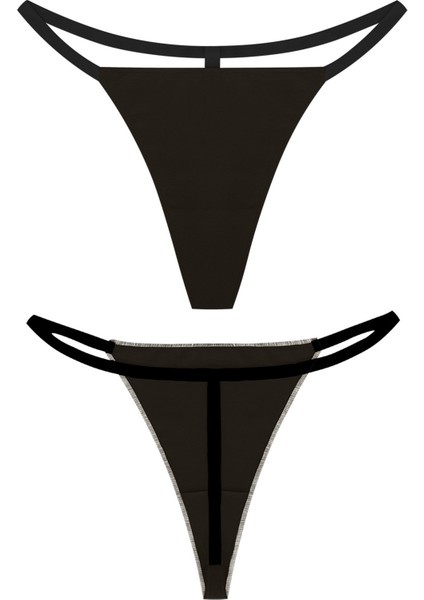 Kadın Pamuklu String Set, (Brazilian, T-Thong, Thong) 3'lü Set