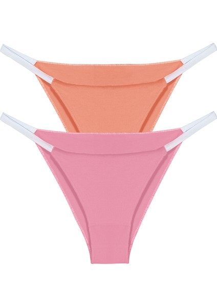 Kadın Pamuklu, String Brazilian Külot, 2'li Paket, fiyatları