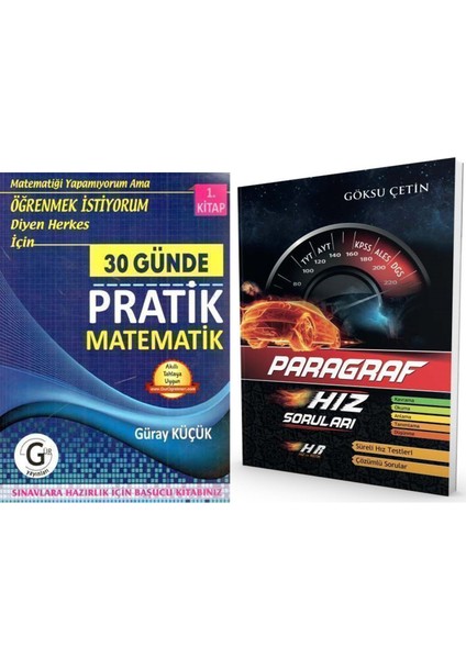 Hız ve Renk Paragraf ile Gür Yayınları 30 Günde Pratik Matematik 1.kitap Seti 2 Kitap