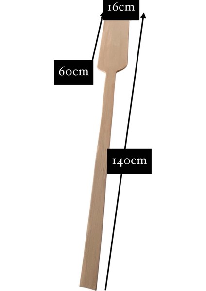 El Yapımı Ahşap Fırın Küreği – 140 cm Dayanıklı ve Hafif Kullanım