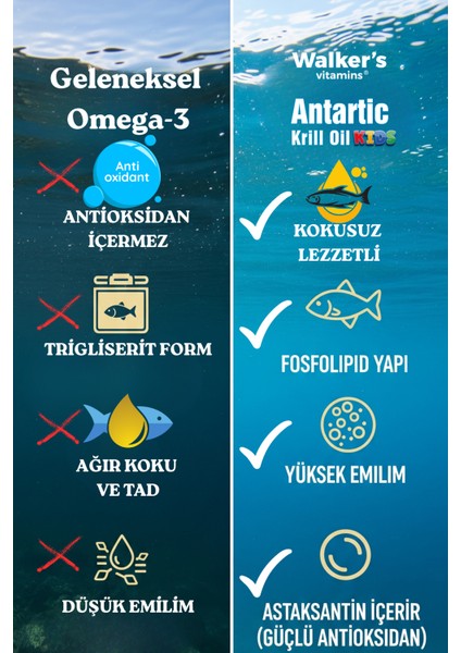 Krill Oil - Balık Yağı, Odaklanma , Büyüme , Omega 3 ,stikolin Epa,dha Içeren Çocuk Şurubu modelleri