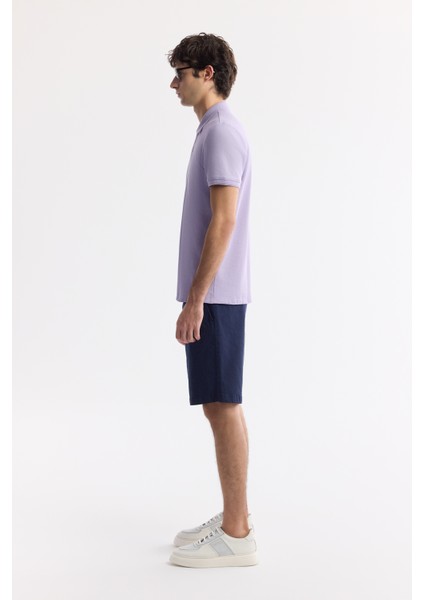 Erkek Lila Kıvrılmaz Polo Yaka %100 Pamuk Basic Regular Fit T-Shirt B001032 fiyatları