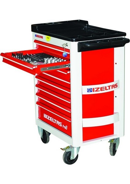 Pro Serisi Takım Dolabı 8 Çekmeceli - Dolu (206 Parça)