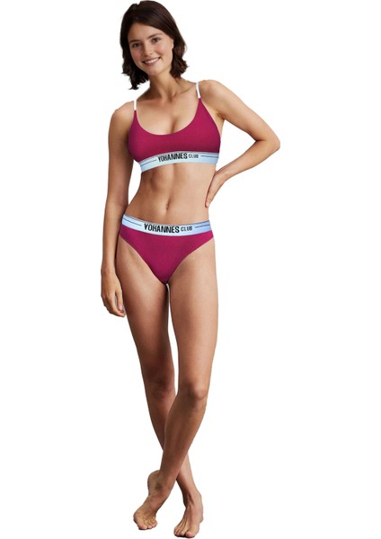 Kadın Pamuklu İç Çamaşırı Takımı, yumuşak esnek, minimal basic