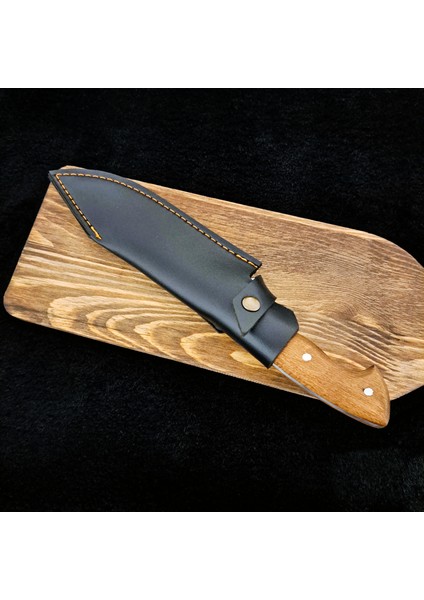 Kamp Bıçağı Avcı Bıçağı Deri Kılıflı Ahşap Saplı Bıçak modelleri