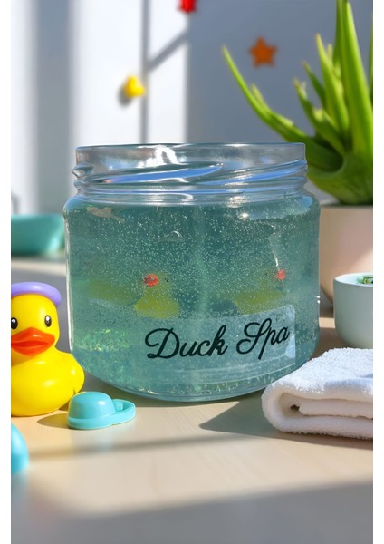 Ördek Spa Detaylı Jel Kavanoz Mum / Duck Spa / Lavanta Kokulu