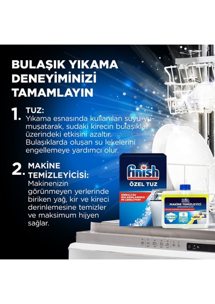 Bulaşık Makinesi Parlatıcı 800 ml+ Bulaşık Makinesi Deterjanı Makine Temizleyici 2X250 modelleri