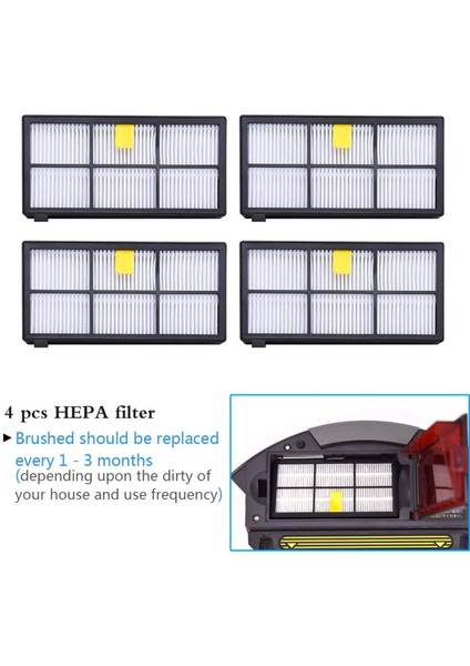 Irobot Roomba Parçaları Kiti Serisi 800 860 865 866 870 871 880 885 886 890 900 960 966 980 - Fırçalar ve Filtreler (Yurt Dışından) fırsatları