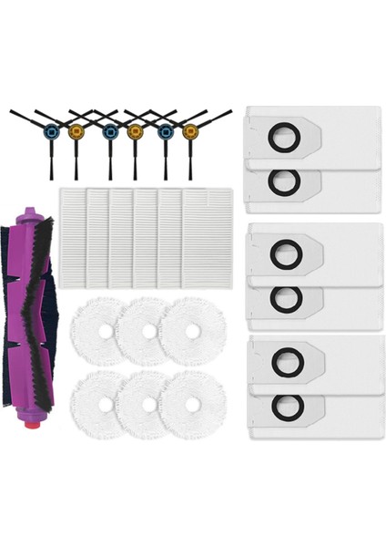 Mıdea V12 Için 25 Pcs Robot Vakum Süpürge Yıkanabilir Ana Yan Fırça Mop Bez Hepa Filtre Toz Torbası Yedek Parçalar (Yurt Dışından) fiyatları