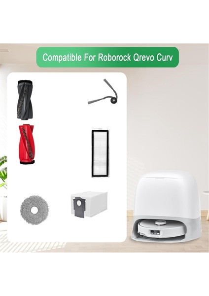 Roborock Qrevo Curve Robot Süpürge Parçaları Için Yedek Parçalar Ana Fırça Yan Fırça Hepa Filtreler Paspas Bezi Toz Torbaları (Yurt Dışından) fiyatları