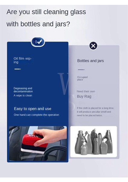 Cam Yağ Filmi Temizleme Mendili Araba Camı Temizleme Fırçası Dikiz Aynası Kir Temizleme Araba Yağ Filmi Temizleme Fırçası (Yurt Dışından)