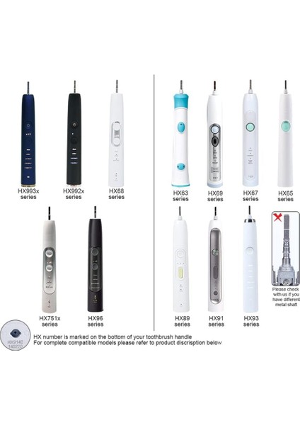 Philips 6 Serisi Veya 9 Serisi HX6970 HX9360 HX6930 Onarım Parçası Için Elektrikli Diş Fırçası Metal Şaft Bağlantı Çubuğu Titreşimli Uç (Yurt Dışından) modelleri