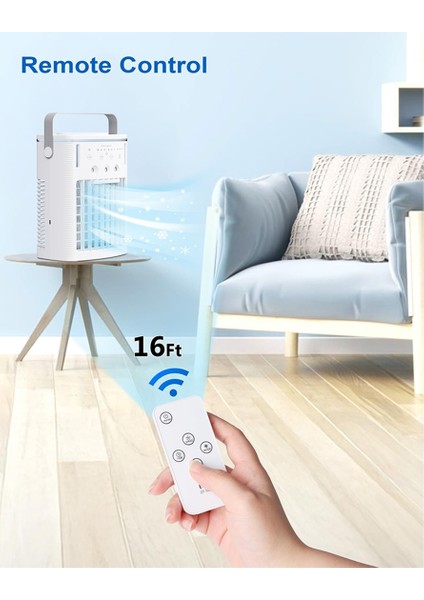 Taşınabilir Klimalar, 3'ü 1 Arada Taşınabilir Klima Ünitesi, 1000 ml Su Tanklı Mini Klima, Kapalı Ofis Yatak Odası Için (Yurt Dışından) fiyatları