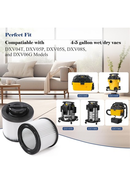 DXVC4001 Vakum Filtreleri Yedeği, Dewalt 4-5 Galon Islak Kuru Atölye Vakumu DXV04T DXV05P DXV05S DXV08S ve DXV06G Için (Yurt Dışından) fiyatları