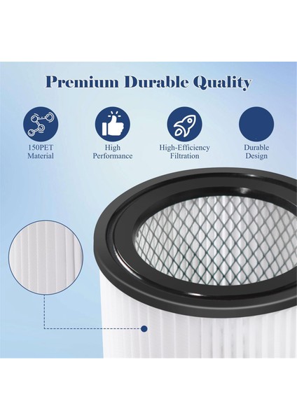 DXVC4001 Vakum Filtreleri Yedeği, Dewalt 4-5 Galon Islak Kuru Atölye Vakumu DXV04T DXV05P DXV05S DXV08S ve DXV06G Için (Yurt Dışından) modelleri