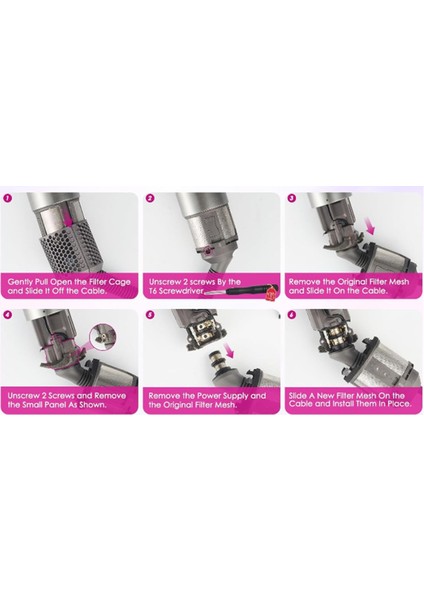 Dyson Airwrap HS01 HS05 Modelleri Için Iç Filtre Yedek Kapağı Bukle Makinesi Iç Filtre Toz Kapağı Gri (Yurt Dışından) fırsatları